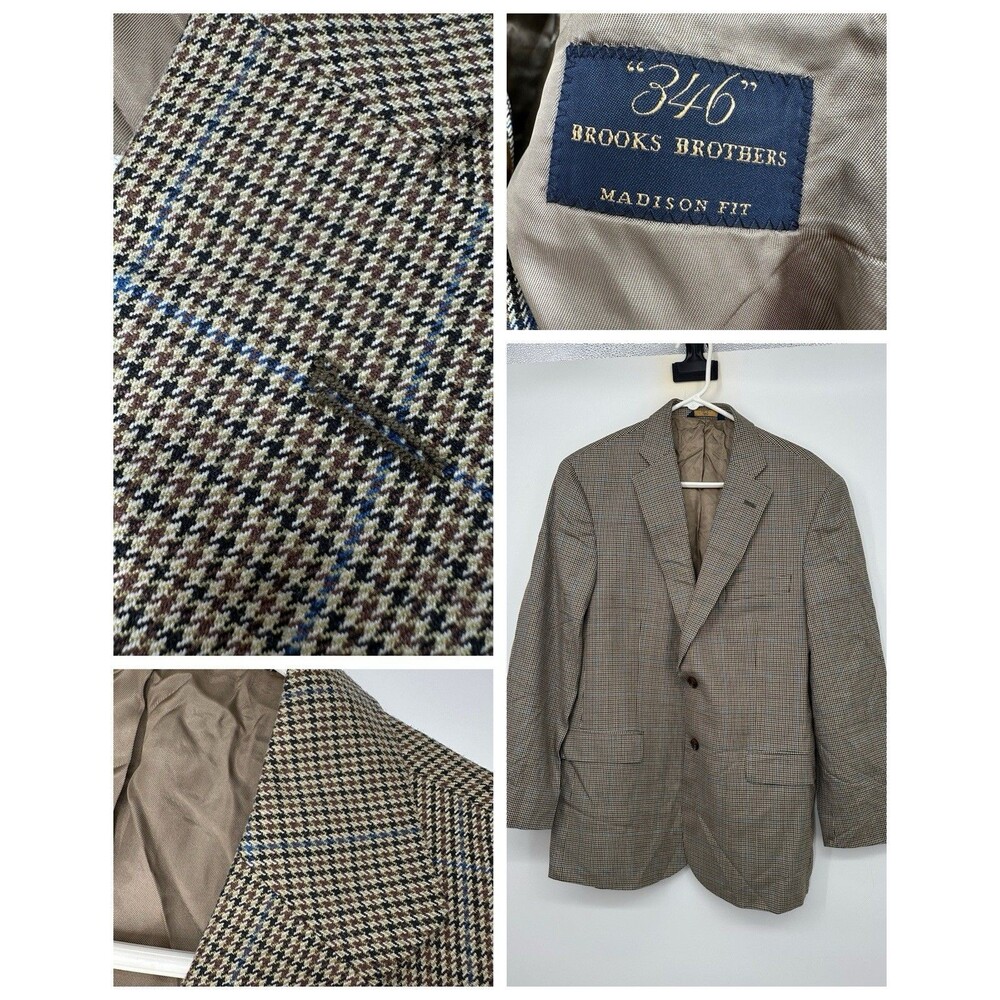 BROOKS BROTHERS 346 Men's Pin Striped Sport Coat Blazer Jacket Sz 42R' flaw!